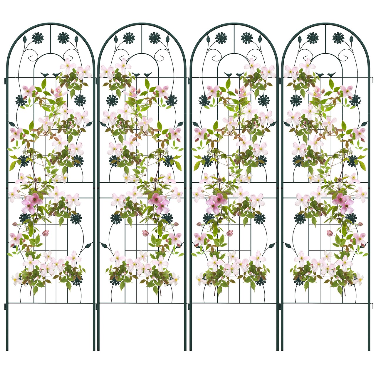 4 Pack 71 X 20 Inches Metal Garden Trellis For Climbing Plants